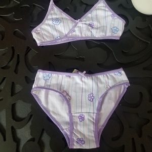 Kids floral top & underwear set